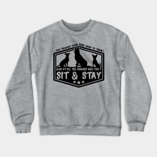 You Thought Dogs Were Hard To Train? Look At All The Humans Who Can't Sit & Stay Crewneck Sweatshirt